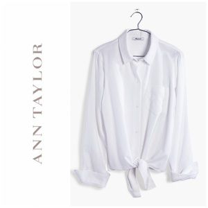 Ann Taylor Tie Waist Blouse